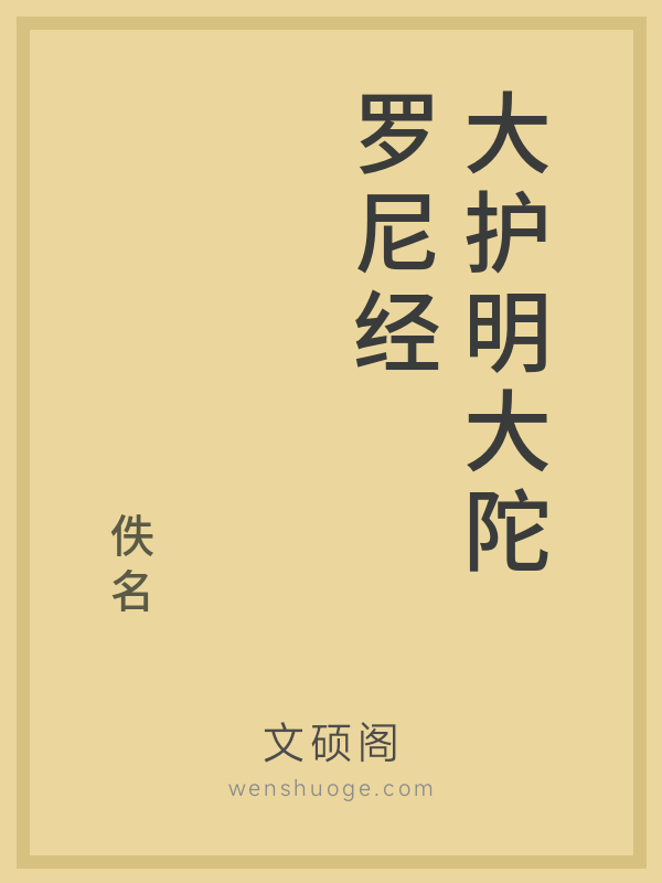 大护明大陀罗尼经