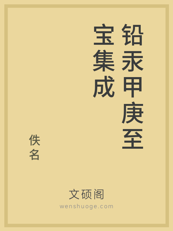 铅汞甲庚至宝集成