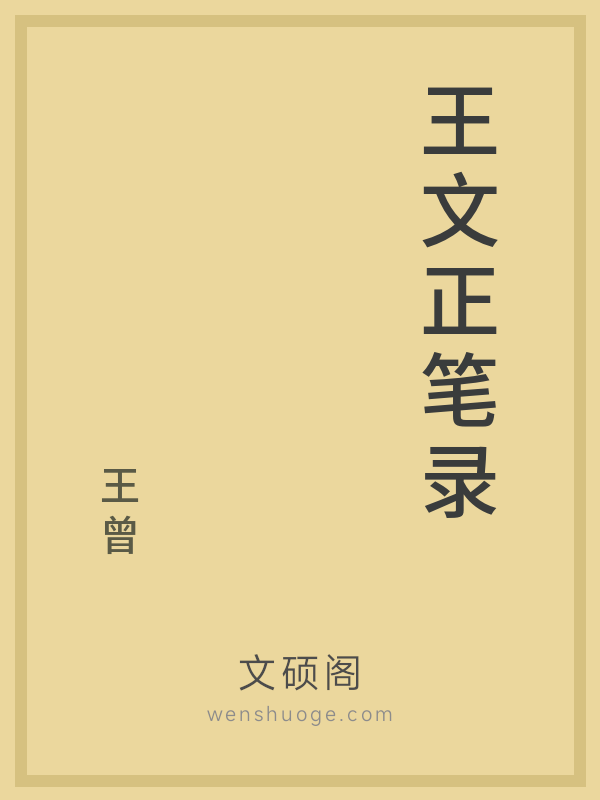 王文正笔录