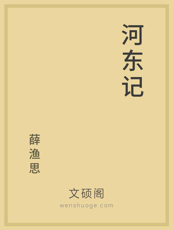 河东记的书籍封面