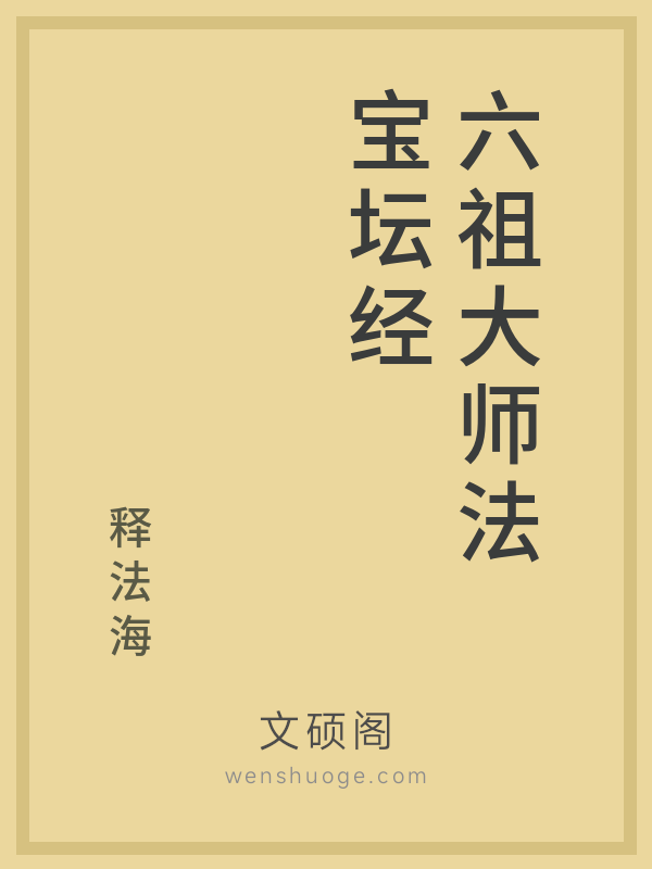 六祖大师法宝坛经的书籍封面